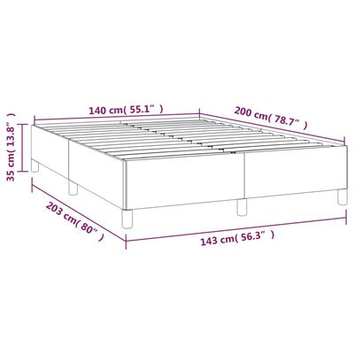 vidaXL Box spring postelja z vzmetnico krem 140x200 cm blago