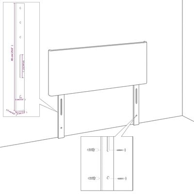 vidaXL Posteljno vzglavje 2 kosa svetlo sivo 100x5x78/88 cm blago