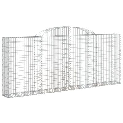 vidaXL Obokane gabion košare 6 kosa 300x30x120/140 cm pocinkano železo