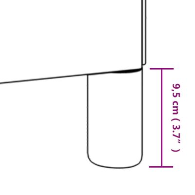 vidaXL Posteljni okvir z vzglavjem roza 200x200 cm žamet