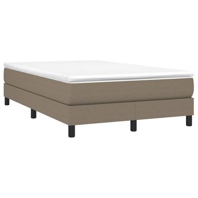 vidaXL Box spring postelja z vzmetnico taupe 120x190 cm blago