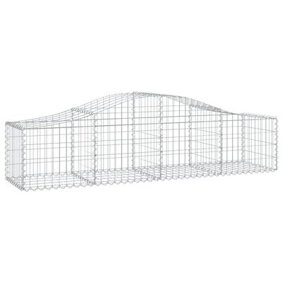 vidaXL Obokane gabion košare 4 kosi 200x50x40/60 cm pocinkano železo