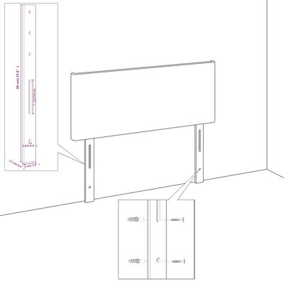 vidaXL LED posteljno vzglavje krem 144x5x78/88 cm blago