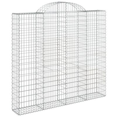 vidaXL Obokane gabion košare 3 kosi 200x30x180/200 cm pocinkano železo