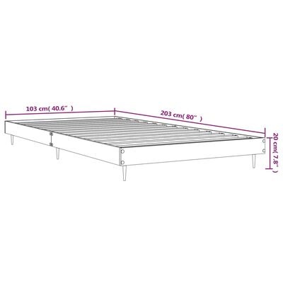 vidaXL Posteljni okvir rjav hrast 100x200 cm inženirski les