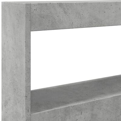 vidaXL Omarica za vzglavje postelje LED betonsko siva 120x17x102 cm