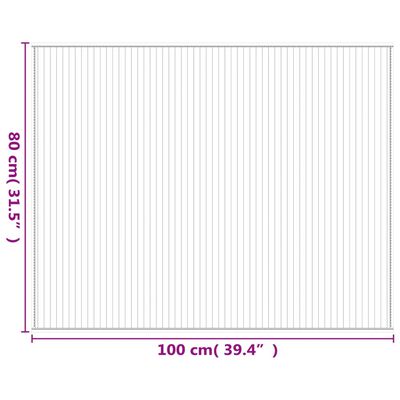 vidaXL Preproga pravokotna temno rjava 80x100 cm bambus