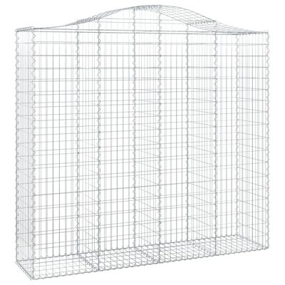 vidaXL Obokane gabion košare 8 kosi 200x50x180/200 cm pocinkano železo