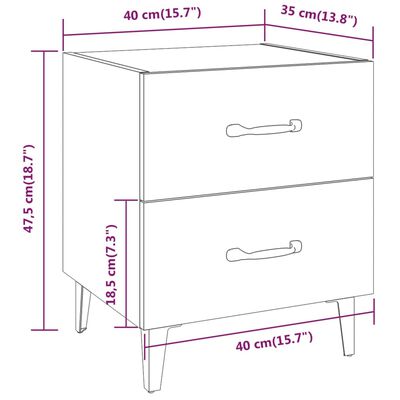 vidaXL Nočna omarica sonoma hrast 40x35x47,5 cm