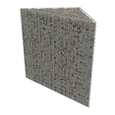 vidaXL Visoka greda gabion pocinkano jeklo 75x75x100 cm