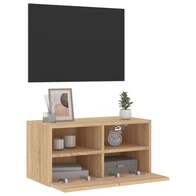 vidaXL Stenska TV omarica sonoma hrast 60x30x30 cm inženirski les