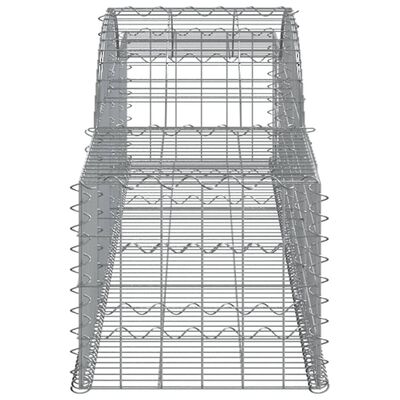 vidaXL Obokane gabion košare 9 kosa 300x50x40/60 cm pocinkano železo