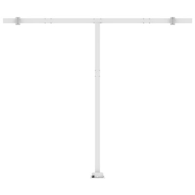 vidaXL Ročno zložljiva tenda z LED lučmi 400x300 cm krem