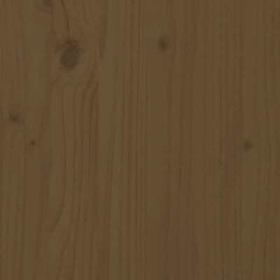 vidaXL Posteljni okvir medeno rjav 135x190 cm trdna borovina