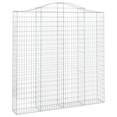 vidaXL Obokane gabion košare 6 kosi 200x30x200/220 cm pocinkano železo