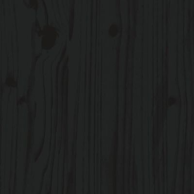 vidaXL Postelja črna 80x200 cm trdna borovina