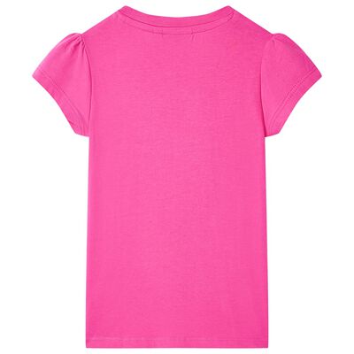 Otroška majica s kratkimi rokavi temno roza 140