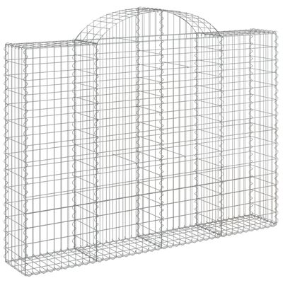 vidaXL Obokane gabion košare 14kosov 200x30x140/160cm pocinkano železo