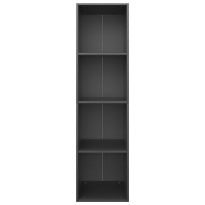 vidaXL Knjižna / TV omara črna 36x30x143 cm iverna plošča