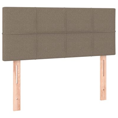 vidaXL Box spring postelja z vzmetnico taupe 90x190 cm blago