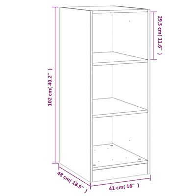 vidaXL Garderobna omara betonsko siva 48x41x102 cm inženirski les