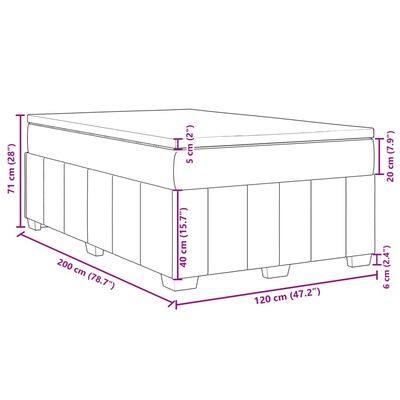 vidaXL Box spring postelja z vzmetnico moder 120x200 cm blago