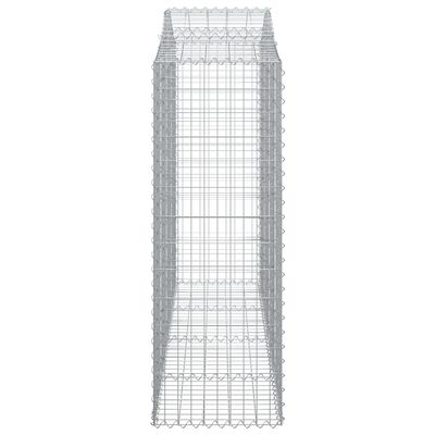 vidaXL Obokane gabion košare 2 kosi 200x50x140/160 cm pocinkano železo