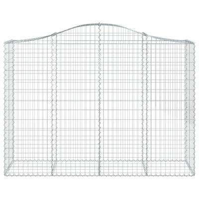 vidaXL Obokane gabion košare 8 kosov 200x50x140/160cm pocinkano železo