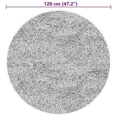 vidaXL Preproga HUARTE kratka vlakna mehka in pralna siva Ø 120 cm