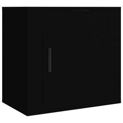 vidaXL Stenska nočna omarica 2 kosa Črna 50x30x47 cm