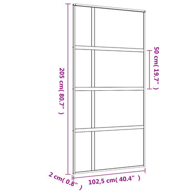 vidaXL Drsna vrata zlata 102,5x205 cm mat ESG steklo in aluminij