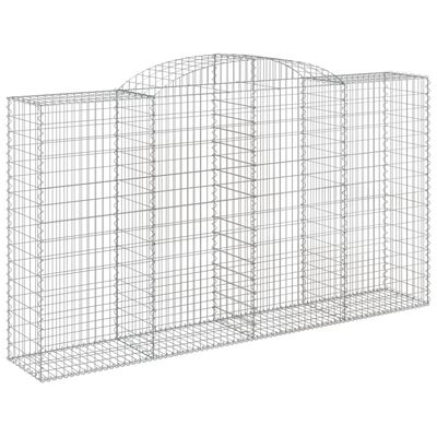 vidaXL Obokane gabion košare 17 kosi 300x50x160/180cm pocinkano železo