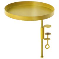 Esschert Design Pladenj za rastline z objemko okrogel zlat L