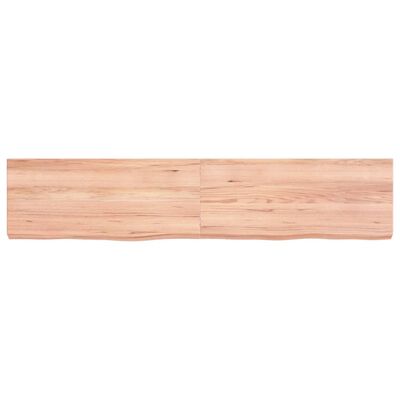 vidaXL Kopalniški pult svetlo rjav 140x30x(2-6) cm obdelan trden les