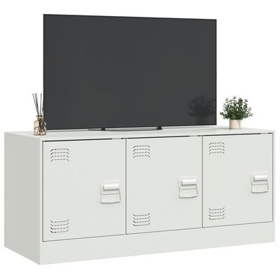 vidaXL TV omarica bela 99x39x44 cm jeklo