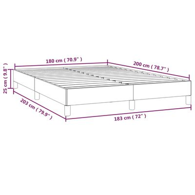 vidaXL Posteljni okvir brez vzmetnice krem 180x200 cm blago