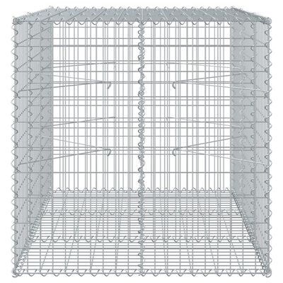 vidaXL Gabionska košara s pokrovom 150x100x100 cm pocinkano železo