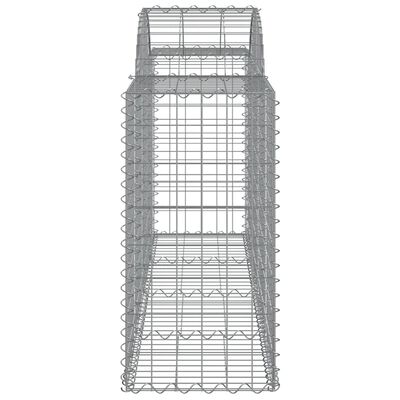 vidaXL Obokane gabion košare 14 kosov 200x50x80/100 cm cinkano železo