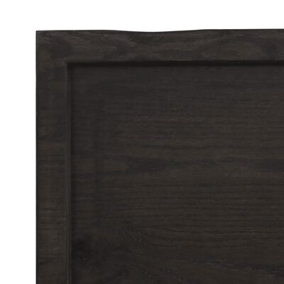 vidaXL Kopalniški pult temno rjav 180x60x(2-4) cm obdelan trden les