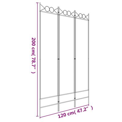 vidaXL Paravan 3-delni antracit 120x200 cm blago