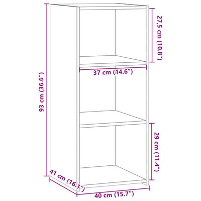 vidaXL Komoda bela 40x41x93 cm inženirski les