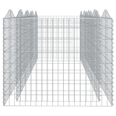 vidaXL Obokana gabionska visoka greda 400x100x100 cm pocinkano železo