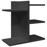 vidaXL Organizator za pisalno mizo črn 42x21,5x42 cm inženirski les