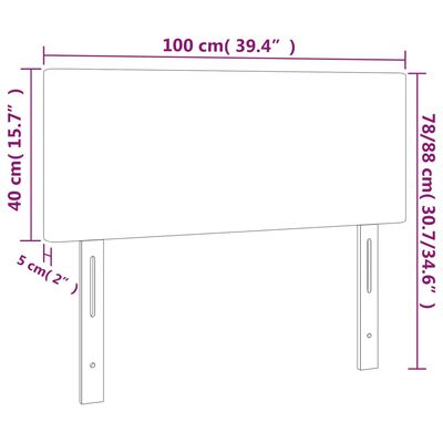 vidaXL Posteljno vzglavje temno sivo 100x5x78/88 cm žamet