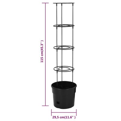 vidaXL Lonec za gojenje paradižnika Ø29,5x115 cm polipropilen