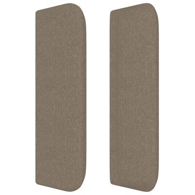 vidaXL Box spring postelja z vzmetnico taupe 90x200 cm blago