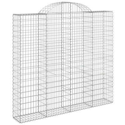 vidaXL Obokane gabion košare 6 kosov 200x30x180/200cm pocinkano železo