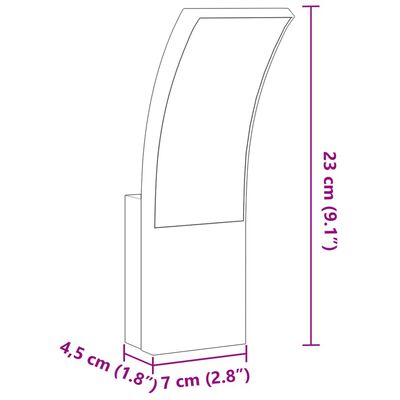 vidaXL Zunanja LED stenske svetilke 2 kosa črna tlačno lit aluminij