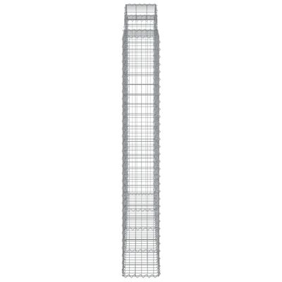 vidaXL Obokane gabion košare 2 kosa 200x30x200/220 cm pocinkano železo