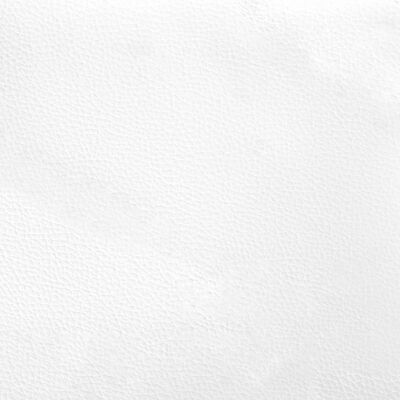 vidaXL Posteljni okvir z vzglavjem bel 100x200 cm umetno usnje